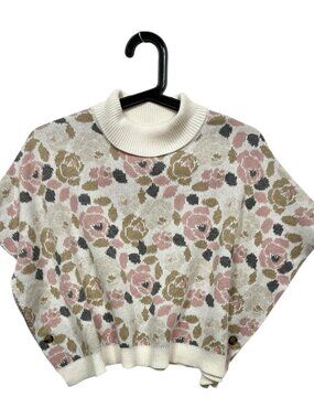 NEW Janie and Jack Floral Sweater Cape Size 5